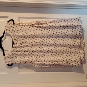 LOFT Plus Blush Tank with Birds Size 20/22